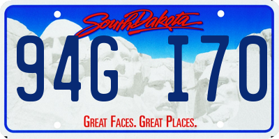 SD license plate 94GI70