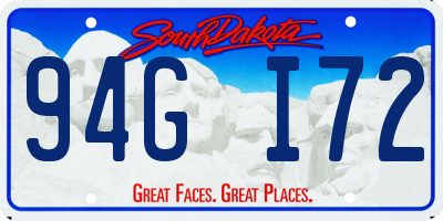 SD license plate 94GI72