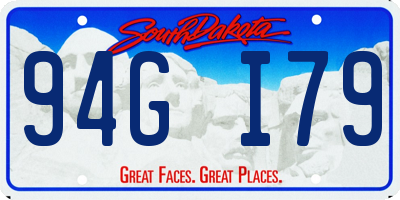 SD license plate 94GI79