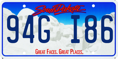 SD license plate 94GI86