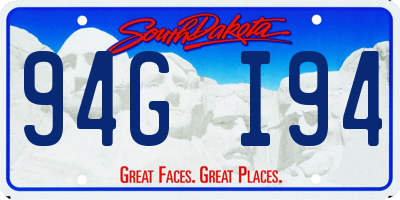 SD license plate 94GI94