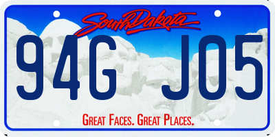 SD license plate 94GJ05