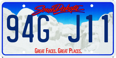 SD license plate 94GJ11