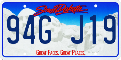SD license plate 94GJ19