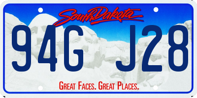 SD license plate 94GJ28