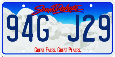 SD license plate 94GJ29