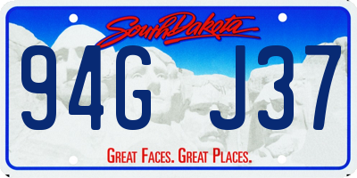 SD license plate 94GJ37