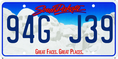 SD license plate 94GJ39