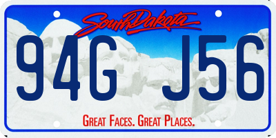 SD license plate 94GJ56
