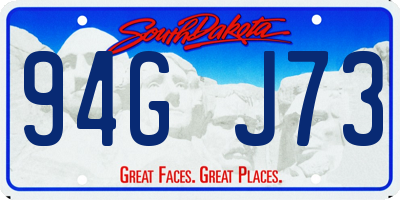 SD license plate 94GJ73