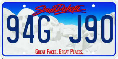 SD license plate 94GJ90