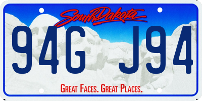 SD license plate 94GJ94