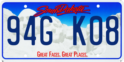 SD license plate 94GK08