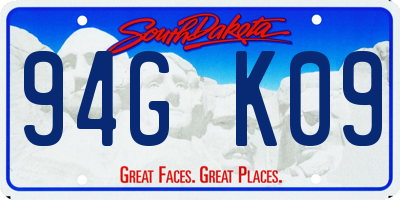 SD license plate 94GK09