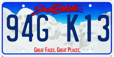 SD license plate 94GK13