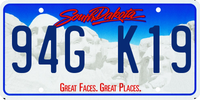 SD license plate 94GK19