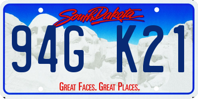 SD license plate 94GK21
