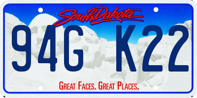 SD license plate 94GK22