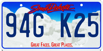 SD license plate 94GK25