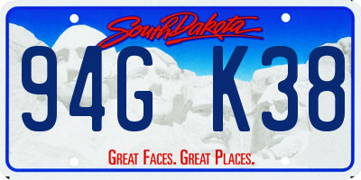 SD license plate 94GK38