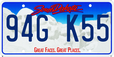 SD license plate 94GK55