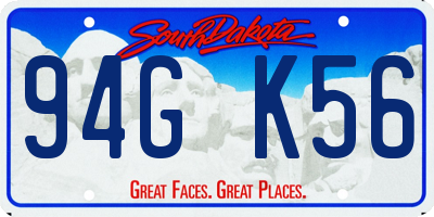 SD license plate 94GK56