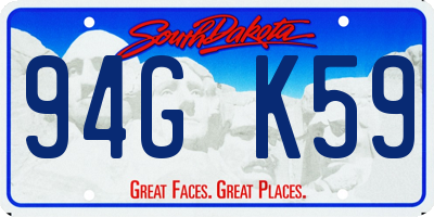 SD license plate 94GK59
