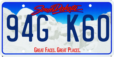 SD license plate 94GK60