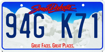 SD license plate 94GK71