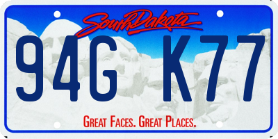 SD license plate 94GK77