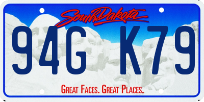 SD license plate 94GK79
