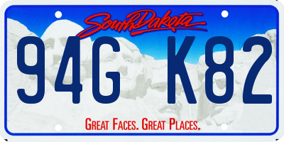 SD license plate 94GK82
