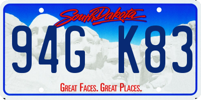 SD license plate 94GK83