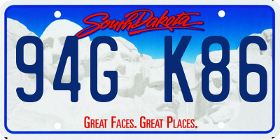 SD license plate 94GK86