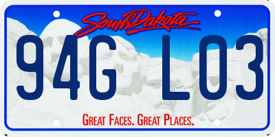 SD license plate 94GL03