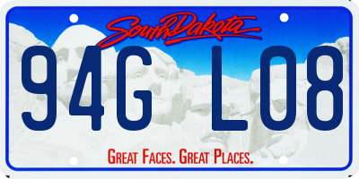 SD license plate 94GL08