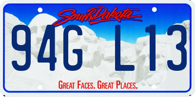 SD license plate 94GL13