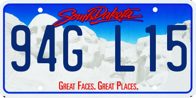 SD license plate 94GL15