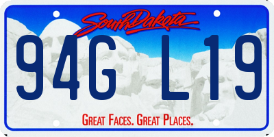 SD license plate 94GL19
