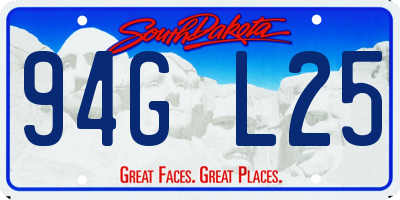 SD license plate 94GL25