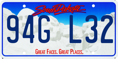 SD license plate 94GL32