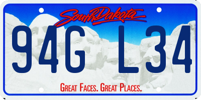 SD license plate 94GL34