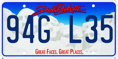 SD license plate 94GL35