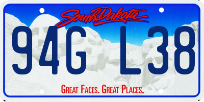 SD license plate 94GL38