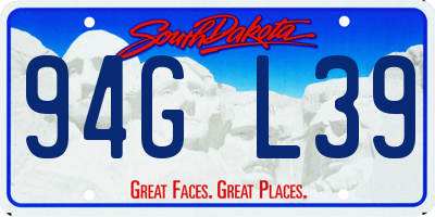 SD license plate 94GL39