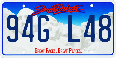 SD license plate 94GL48