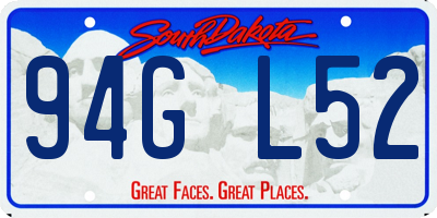 SD license plate 94GL52