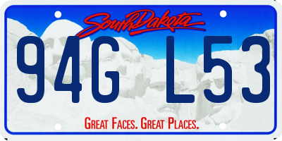 SD license plate 94GL53