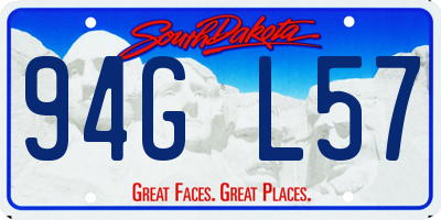 SD license plate 94GL57