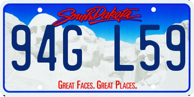 SD license plate 94GL59
